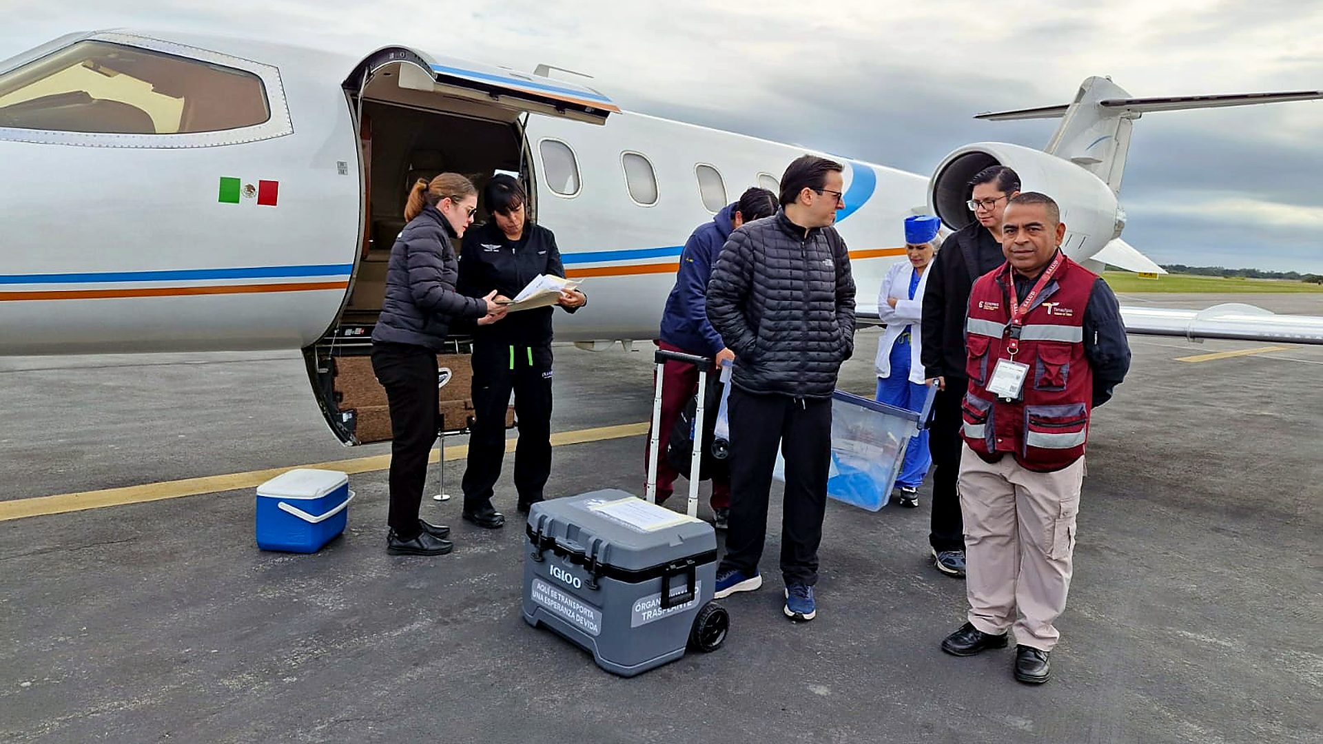 Aeronave de Plus Care para el traslado aéreo de órganos